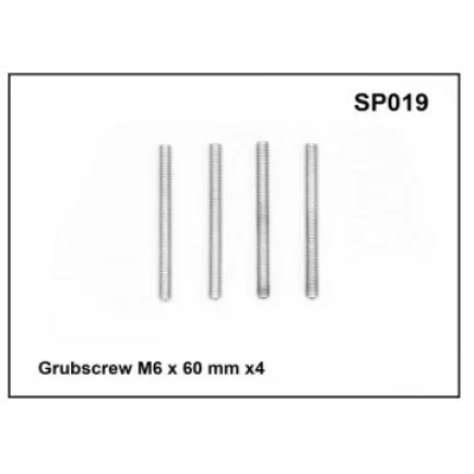 Whispbar Grubscrew M6 x 60mm x 4 (SP019)