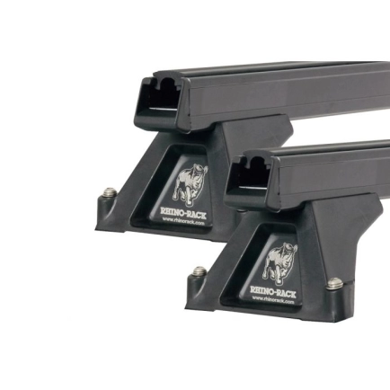 Rhino Rack JA0815 Heavy Duty RLTF Trackmount Black 2 Bar Roof Rack