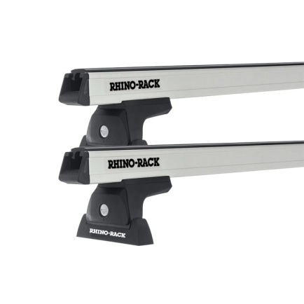 Rhino Rack JA8794 Heavy Duty RLT600 Ditch Mount Silver 2 Bar Roof Rack