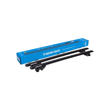 Rhino Rack RXB1VA118 RX100 Cross Bar Kit for Jeep Patriot 5dr SUV with Raised Roof Rail (2006 to 2017) - Raised Rail Mount