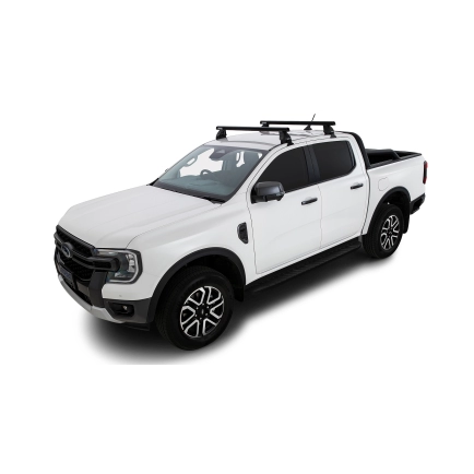 Rhino Rack JC-01544 - Heavy Duty 2500 Black 2 Bar Roof Rack for FORD Ranger 4dr 4dr Ute from 2022