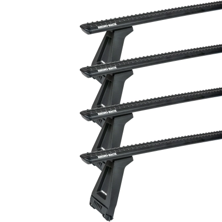 Rhino Rack JC-05078 Sportz RL210 Black 4 Bar Roof Rack for Mazda E Series Low Roof 4dr Low Roof with Rain Gutter (1984 to 2006) - Gutter Mount