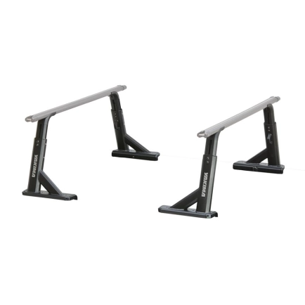 Yakima OverHaul HD Black 2 Bar Roof Rack for Mitsubishi Triton MQ-MR 4dr Ute with Bare Roof (2015 to 2024) - Clamp Mount