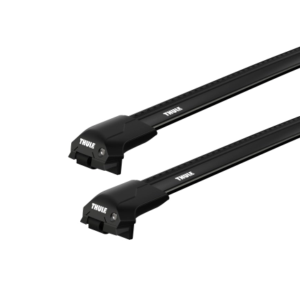 Thule 7204 WingBar Edge Black 2 Bar Roof Rack for Dacia Sandero Stepway III 5dr SUV with Raised Roof Rail (2021 onwards) - Raised Rail Mount