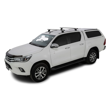 Rhino Rack JB0949 - Vortex RCH Trackmount Silver 2 Bar Roof Rack for TOYOTA Hilux 4dr 4dr Ute from 2015