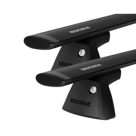 Yakima JetStream Black 2 Bar Roof Rack for Ford F150 SuperCrew 4dr Ute with Bare Roof (2021 onwards) - Clamp Mount