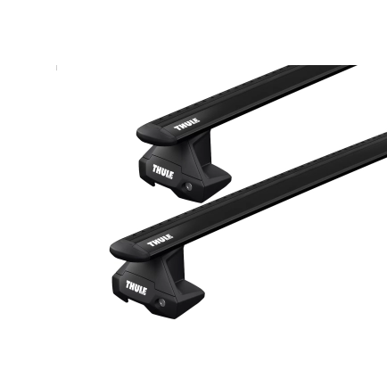 Thule 7105 WingBar Evo Black 2 Bar Roof Rack for GMC Sierra 1500 Crew Cab 4dr Ute with Bare Roof (2019 onwards) - Clamp Mount