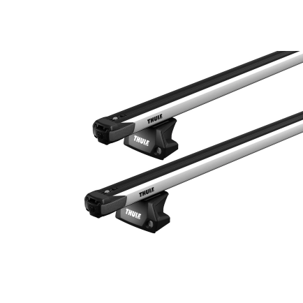 Thule 7106 SlideBar Evo Silver 2 Bar Roof Rack for MG HS 5dr SUV with Flush Roof Rail (2024 onwards) - Flush Rail Mount