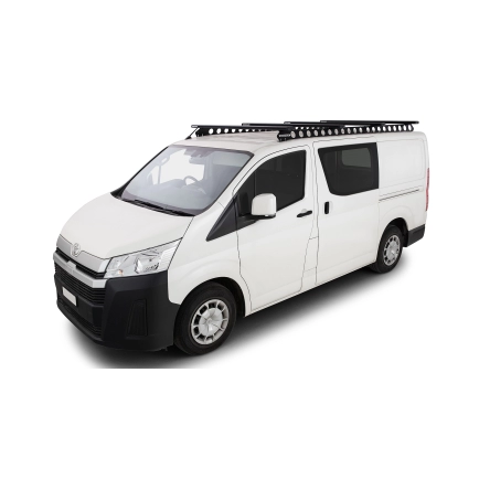 Rhino Rack JC-01608 Reconn-Deck 4 Bar System with Rhino-Rack Backbone suits Toyota Hiace H300 4dr LWB Low Roof with Factory Mounting Point (2019 onwards) - Factory Point Mount