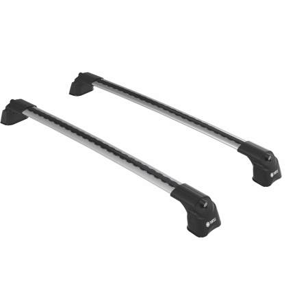 Turtle AIR3 Silver 2 Bar for Mazda CX-9 TB 5dr SUV with Bare Roof (2012 to 2016)