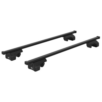 CRUZ Euro Black 2 Bar Roof Rack for Audi A6 Allroad 5dr Wagon with Raised Roof Rail (2018 onwards) - Raised Rail Mount