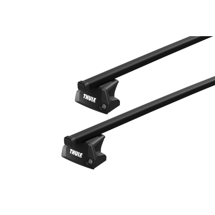 Thule 7106 SquareBar Evo Black 2 Bar Roof Rack for MG ES5 5dr SUV with Flush Roof Rail (2025 onwards) - Flush Rail Mount