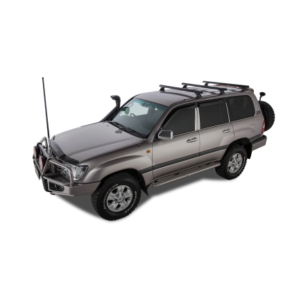 Rhino Rack JA9480 Heavy Duty RCH Black 3 Bar Roof Rack suits Toyota Land Cruiser 5dr 100 Series with Bare Roof (1998 to 2007) - Factory Point Mount