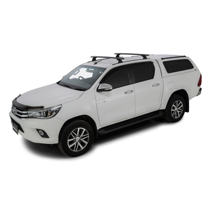 Rhino Rack JB0950 - Vortex RCH Trackmount Black 2 Bar Roof Rack for TOYOTA Hilux 4dr 4dr Ute from 2015