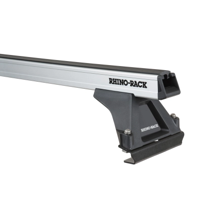 Rhino Rack JA8022 - Heavy Duty RLTF Silver 1 Bar Roof Rack for ISUZU N-Series 4dr 4dr Truck from 1986
