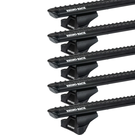 Rhino Rack JC-05083 Sportz RLTP Black 5 Bar Roof Rack for Renault Master X62 4dr LWB High Roof with Factory Mounting Point (2011 onwards) - Factory Point Mount